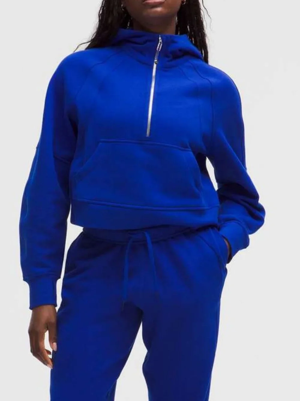 Lululemon Scuba Oversized Half-Zip Hoodie Riverside / Mirror Silver Size XS/S